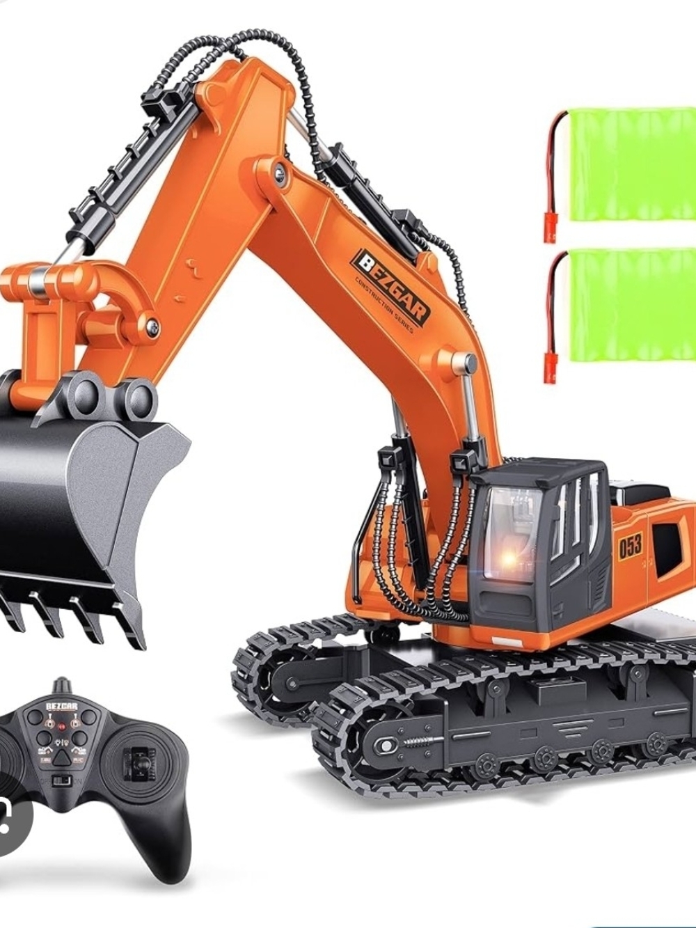 Bezgar Orange Remote Control Excavator Toy